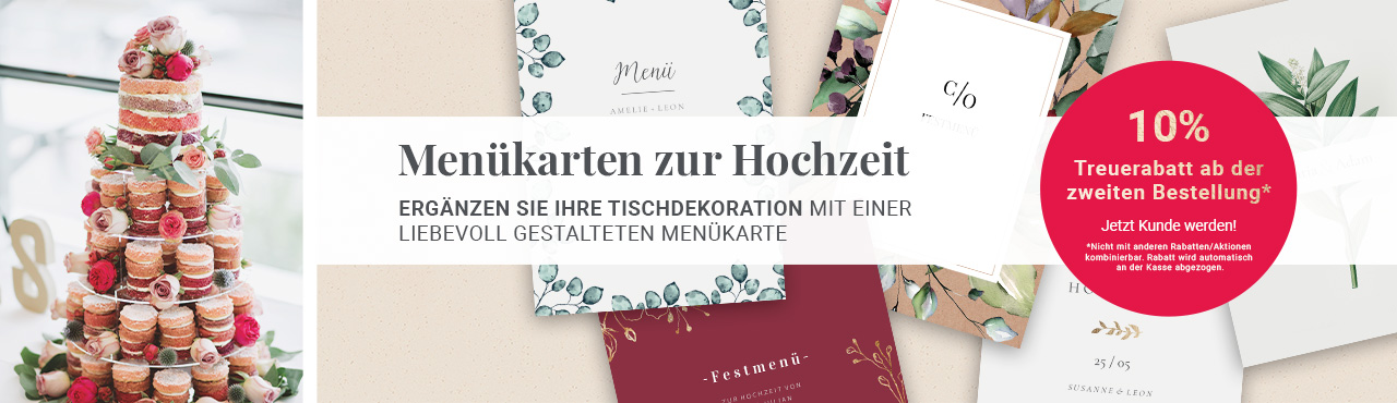 Menukarten Zur Hochzeit Selbst Gestalten Raab Verlag